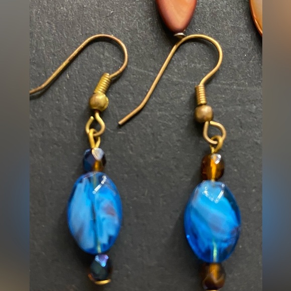 Bohemian Colorful Beaded Dangle Earrings Set - Picture 4 of 9